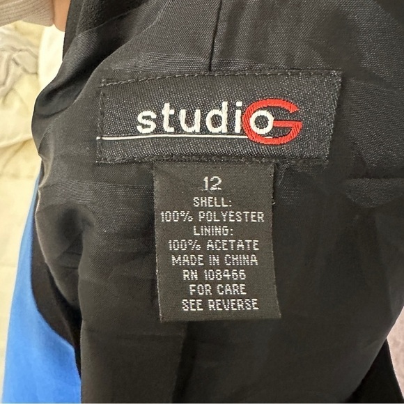 Studio G Color-block Blazer Jacket Size 12 - Picture 9 of 10